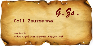 Goll Zsuzsanna névjegykártya